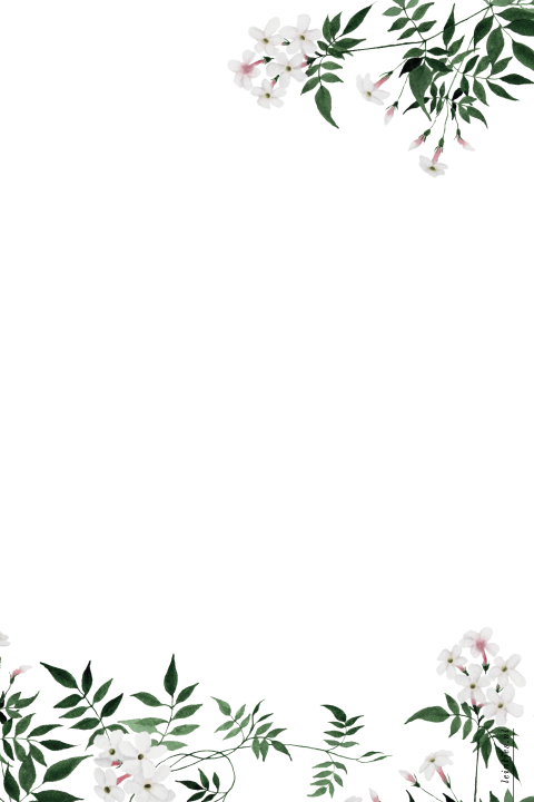 Stijlvolle rsvp kaart met jasmijn bloemen