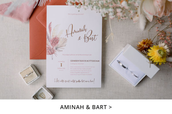 Echte bruiloft Aminah en Bart